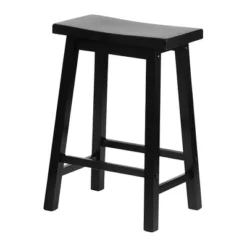 PJ Wood Classic Saddle-Seat 24" Tall Kitchen Counter Stools For Homes, Dining Spaces, And Bars W/Backless Seats, 4 Square Legs, Black (Set Of 4) 8 PJ Wood Classic Saddle-Seat 24" Tall Kitchen Counter Stools For Homes, Dining Spaces, And Bars W/Backless Seats, 4 Square Legs, Black (Set Of 4) -Furniture Shop GUEST 332d51f3 96bf 4714 bcb1 c2b903b53ac5