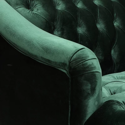 Adelia Modern Glam Tufted Velvet Sofa - Christopher Knight Home 8 Adelia Modern Glam Tufted Velvet Sofa - Christopher Knight Home - Image 6