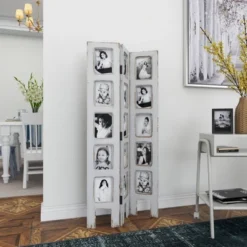 Farmhouse Chinquapin Wood Rectangle Room Divider Screen White - Olivia & May -Furniture Shop GUEST 33821635 fa23 4c97 9c73 fe1f8db83f41