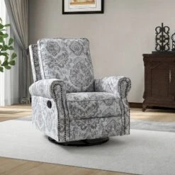 Pablo Traditional-normal Manual Swivel Glider Recliner With Nailhead Trims For Living Room | KARAT HOME 25 Pablo Traditional-normal Manual Swivel Glider Recliner With Nailhead Trims For Living Room | KARAT HOME -Furniture Shop GUEST 33c87108 5030 4568 a617 6a777eba134a