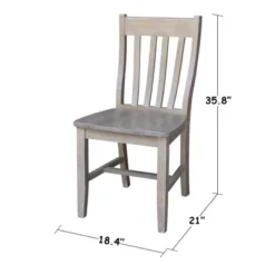 5pc Solid Wood 30" X 48" Dining Table And 4 Cafe Chairs Washed Gray Taupe - International Concepts -Furniture Shop GUEST 34df72a1 c94d 406e 85dd 9c602886705b