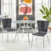 3pc Itza Round Glass Top And Chrome Base Dining Set - Buylateral -Furniture Shop GUEST 34df8792 c7c6 4550 9594 587640732523