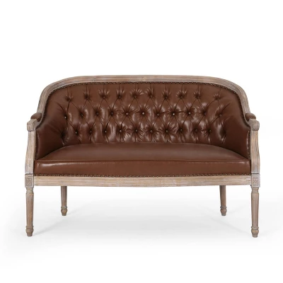 Faye Traditional Tufted Upholstered Loveseat - Christopher Knight Home 12 Faye Traditional Tufted Upholstered Loveseat - Christopher Knight Home - Image 10