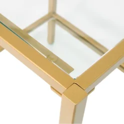 18.5" Square Camber Elite Side Table Gold - Studio Designs Home -Furniture Shop GUEST 35f72e51 bec6 475e 9965 78df55c11cfe