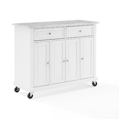 Avery Kitchen Island/Cart Distressed White/White Marble - Crosley 13 Avery Kitchen Island/Cart Distressed White/White Marble - Crosley - Image 11