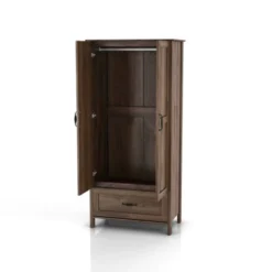 Nurembo 1 Drawer Wardrobe Closet Distressed Walnut - HOMES: Inside + Out 21 Nurembo 1 Drawer Wardrobe Closet Distressed Walnut - HOMES: Inside + Out -Furniture Shop GUEST 37113192 5b8f 44c0 8882 607b7ccd5949