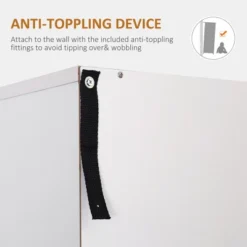 HOMCOM 66" Buffet With Hutch, Freestanding Kitchen Pantry With 2 Large Cabinets, 1 Pull Up Cabinet, 3 Drawers & Wide Countertop, White 11 HOMCOM 66" Buffet With Hutch, Freestanding Kitchen Pantry With 2 Large Cabinets, 1 Pull Up Cabinet, 3 Drawers & Wide Countertop, White -Furniture Shop GUEST 371947ec d48c 47b3 b170 125f3d87458b