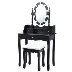 Tangkula Mirrored Vanity Table Set Lighted Makeup Dresser W/ Drawers 12 Tangkula Mirrored Vanity Table Set Lighted Makeup Dresser W/ Drawers -Furniture Shop GUEST 37e928e9 bbe3 43d0 a75d 8b22550458f6