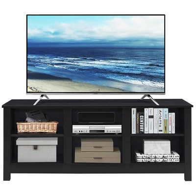 Costway TV Stand Cabinet For TV's Up To 60'' Entertainment Center W/Storage Shelves BlackBrown 11 Costway TV Stand Cabinet For TV's Up To 60'' Entertainment Center W/Storage Shelves BlackBrown - Image 9