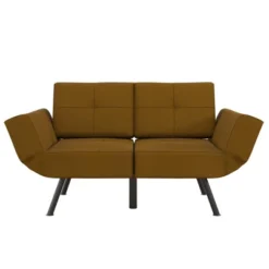 RealRooms Euro Upholstered Tufted Loveseat Futon With Storage Pockets -Furniture Shop GUEST 3aae8b57 ca76 412d aaba bb90966788a9
