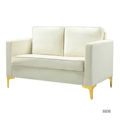 Eldoria Sofa Loveseat With Gold Stainless Leg | Karat Home -Furniture Shop GUEST 3ab7ded9 24b4 474f 8d1f f36c5d0f3395