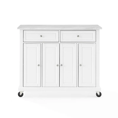 Avery Kitchen Island/Cart Distressed White/White Marble - Crosley 14 Avery Kitchen Island/Cart Distressed White/White Marble - Crosley - Image 12