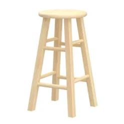 PJ Wood Classic Round-Seat 24" Tall Kitchen Counter Stools For Homes, Dining Spaces, And Bars With Backless Seats, 4 Square Legs, Natural (Set Of 8) 8 PJ Wood Classic Round-Seat 24" Tall Kitchen Counter Stools For Homes, Dining Spaces, And Bars With Backless Seats, 4 Square Legs, Natural (Set Of 8) -Furniture Shop GUEST 3b2b570e 7e5c 457f b7aa 764d0e6a3e66