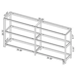 26.75" Contemporary 3 Shelf Console Bookcase With Glass Shelves Black Nickel - Coaster 7 26.75" Contemporary 3 Shelf Console Bookcase With Glass Shelves Black Nickel - Coaster -Furniture Shop GUEST 3b90dbd9 7484 427d 8c0f 307d21a3a91d