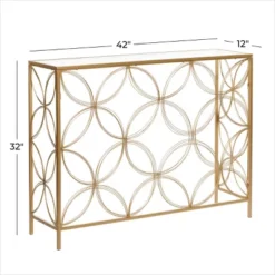 Contemporary Metal Console Table Gold - Olivia & May -Furniture Shop GUEST 3bd23c2b 01fb 47bd 9569 a86c99b6c578