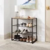 4 Tier Shoe Rack Black Metal With Natural Wood - Brightroom™ 2 4 Tier Shoe Rack Black Metal With Natural Wood - Brightroom™ -Furniture Shop GUEST 3bdfbf84 9c6c 49cf 9810 7a0a400060fc