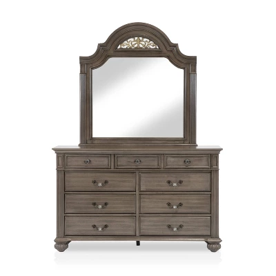 Pennings 9 Drawer Dresser With Mirror Gray - HOMES: Inside + Out 8 Pennings 9 Drawer Dresser With Mirror Gray - HOMES: Inside + Out - Image 6