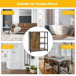 Costway Storage Cabinet Multipurpose Freestanding Cupboard W/3 Open Shelf & Door 19 Costway Storage Cabinet Multipurpose Freestanding Cupboard W/3 Open Shelf & Door -Furniture Shop GUEST 3dfcea80 4396 4389 8ac1 4475fd9397a2