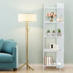 Costway Set Of 2 Bookcase Storage 5-Tier Open Shelf Display Room Divider -Furniture Shop GUEST 40345c37 7e1b 4128 93c3 80a9ac9c235c