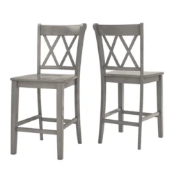 2pk 24" South Hill Double X Back Counter Height Barstools - Inspire Q -Furniture Shop GUEST 40440e79 8a1e 46d8 a3c5 ae0c17a982f2