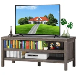 Costway 3-Tier TV Stand Console Cabinet For TV's Up To 45'' W/ Storage Shelves 21 Costway 3-Tier TV Stand Console Cabinet For TV's Up To 45'' W/ Storage Shelves -Furniture Shop GUEST 407db133 f066 4f7b bdb2 ae6547cb9f6b