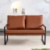 Stylish PU Leather Loveseat With 2 Pillows – ModernLuxe -Furniture Shop GUEST 417c8c48 8e10 404b a933 fe84854ed4e4