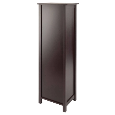 55.98" 5 Tier Milan Storage Shelf Or Bookshelf Tall Walnut - Winsome 6 55.98" 5 Tier Milan Storage Shelf Or Bookshelf Tall Walnut - Winsome - Image 4