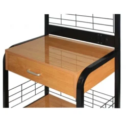 Better Home Products Kristi Metal Frame Microwave Stand With Storage In Black -Furniture Shop GUEST 42dc01bd a742 40ee 8666 e145b9edfed5