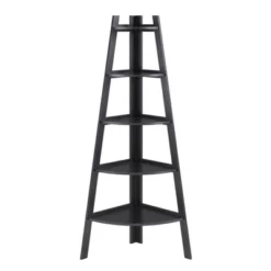 63" X 26.5" Five-Tier Pyramid Corner Ladder Shelf - Danya B. 16 63" X 26.5" Five-Tier Pyramid Corner Ladder Shelf - Danya B. -Furniture Shop GUEST 42f00fe4 d12a 4340 bf8c c3b30d02fb50
