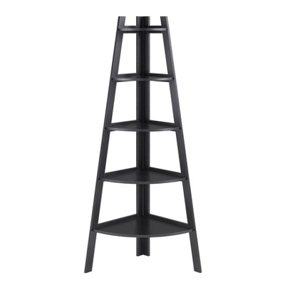 63" X 26.5" Five-Tier Pyramid Corner Ladder Shelf - Danya B. 9 63" X 26.5" Five-Tier Pyramid Corner Ladder Shelf - Danya B. - Image 7