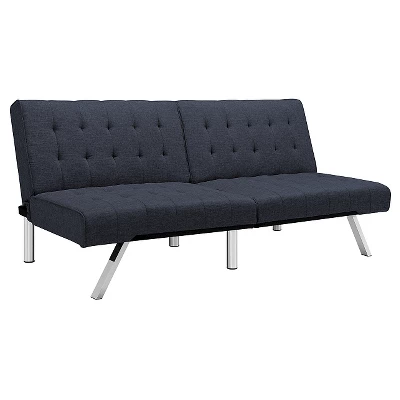Eve Velvet Upholstered Convertible Futon - Room & Joy 3 Eve Velvet Upholstered Convertible Futon - Room & Joy
