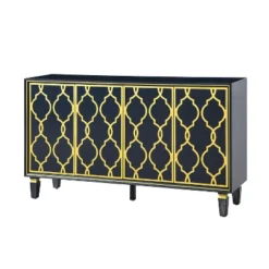 Beatrice 61'' Modern Storage Wide Sideboard With Solid Wood Legs | KARAT HOME -Furniture Shop GUEST 43e663c8 4124 4805 b9f3 a76fdf88f9fe