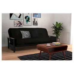 Nadia Metal Futon Frame With Wood Armrest - Room & Joy -Furniture Shop GUEST 441498eb 0201 414f b0c9 8e58559a746c