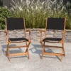 Merrick Lane Set Of 2 Indoor/Outdoor Acacia Wood Folding Patio Bistro Armchairs With Black Textilene Mesh Back And Seat, Natural -Furniture Shop GUEST 44f59a46 5735 441c a4d9 f98d7a018fd3