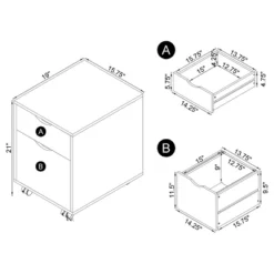 Noorvik 7 Drawer Writing Desk Set With 2 File Cabinets Dark Oak - Coaster -Furniture Shop GUEST 4563ab22 a03a 4ddd b2e7 4050ab36fdbc