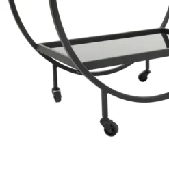 Contemporary Metal Round Bar Cart - Olivia & May 16 Contemporary Metal Round Bar Cart - Olivia & May -Furniture Shop GUEST 4684c0f7 7c75 4082 99c7 8208ec697236