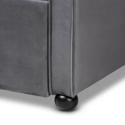 Freda Velvet Fabric Upholstered Button Tufted Daybed With Trundle - Baxton Studio 16 Freda Velvet Fabric Upholstered Button Tufted Daybed With Trundle - Baxton Studio -Furniture Shop GUEST 46c0f85e 9491 4fd8 8ebc 126c85282a73