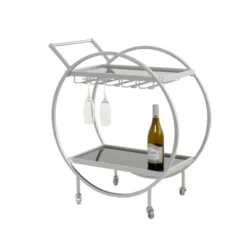 Contemporary Metal Round Bar Cart - Olivia & May 21 Contemporary Metal Round Bar Cart - Olivia & May -Furniture Shop GUEST 472f2f02 a452 49e4 9cd5 9747420d45cd