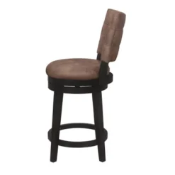 26" Kaede Wood And Upholstered Swivel Counter Height Barstool Black/Chestnut - Hillsdale Furniture 15 26" Kaede Wood And Upholstered Swivel Counter Height Barstool Black/Chestnut - Hillsdale Furniture -Furniture Shop GUEST 473e0ff3 5e39 443c a8f2 7452e8610000