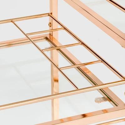 Alcott 3 Tier Bar Cart Bright Gold - Angelo:HOME 6 Alcott 3 Tier Bar Cart Bright Gold - Angelo:HOME - Image 4