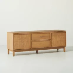Wood & Cane Transitional Media Console - Hearth & Hand™ With Magnolia -Furniture Shop GUEST 47fceac0 e82f 4793 810d 1a808d0b0ca4