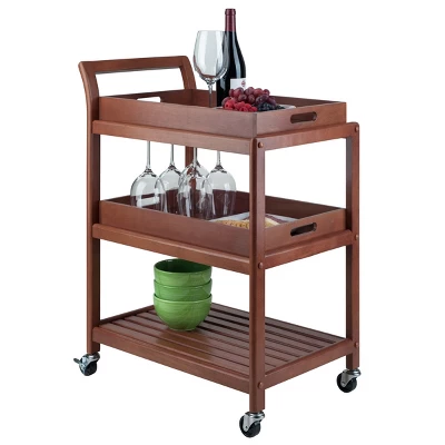 Albert Entertainment Cart Walnut - Winsome 11 Albert Entertainment Cart Walnut - Winsome - Image 9