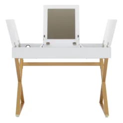 Juliette Vanity Desk Gold Legs With Top White - OSP Home Furnishings 11 Juliette Vanity Desk Gold Legs With Top White - OSP Home Furnishings -Furniture Shop GUEST 4b20e13b 0673 46f7 adf6 31362bb0a88b