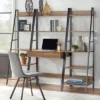 3pc Denton Ladder Desk And Shelf Walnut/Black - Buylateral -Furniture Shop GUEST 4b6f4325 ba09 4e99 9853 19050a76ff99