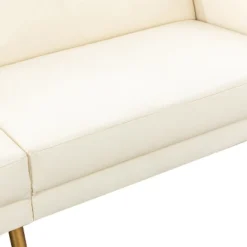 Lanna 76"Wide Vegan Leather Modern Style Convertible Futon Sofa Bed For Living Room Guest Bedroom | ARTFUL LIVING DESIGN -Furniture Shop GUEST 4b88fbc9 e903 403c b69d d70407a5deba