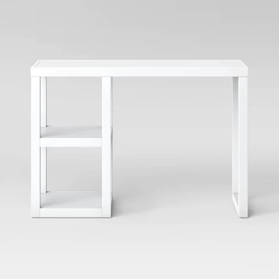 Carson Wood Writing Desk With Storage White - Threshold™ 4 Carson Wood Writing Desk With Storage White - Threshold™ - Image 2