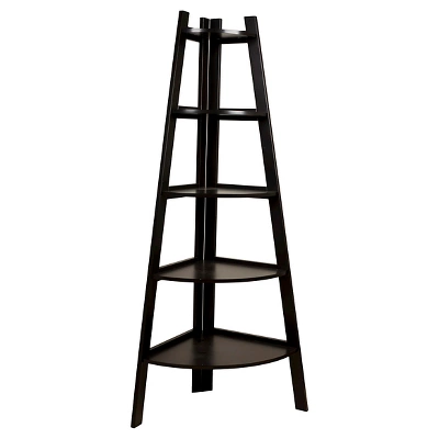 63" X 26.5" Five-Tier Pyramid Corner Ladder Shelf - Danya B. 6 63" X 26.5" Five-Tier Pyramid Corner Ladder Shelf - Danya B. - Image 4