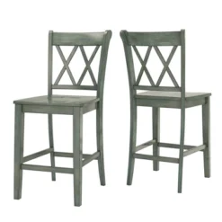 2pk 24" South Hill Double X Back Counter Height Barstools - Inspire Q -Furniture Shop GUEST 4db61c5b 885b 4d62 a95c fd96656f7b02