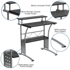 Flash Furniture Work From Home Kit - Black Computer Desk, Ergonomic Mesh Office Chair And Locking Mobile Filing Cabinet With Side Handles -Furniture Shop GUEST 4e6493de c2df 4cb1 a794 17890c6819b1
