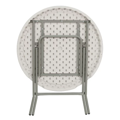 Emma And Oliver 2.63-Foot Round White Plastic Folding Banquet And Event Table 9 Emma And Oliver 2.63-Foot Round White Plastic Folding Banquet And Event Table - Image 7